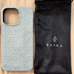 Burga Dalmatian Green Print iPhone 15 Pro Max Case