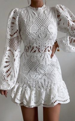 Showpo Kiss Me Now mini Dress white Sz 12