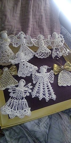Crochet Angels Xmas Ornaments