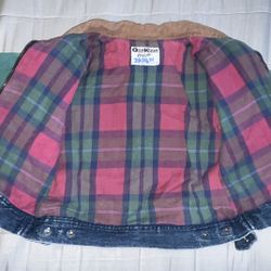Vintage Oshkosh B Gosh Rare Primary Color Baby  Jean Jacket Size 12- 18M