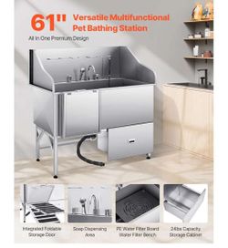 Stainless Steel Dog Washing Station