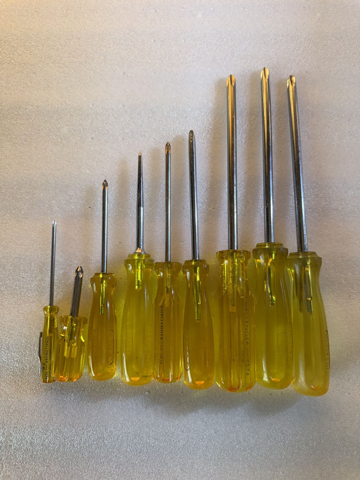 Bundle Vintage PROTO USA Phillips Head Screwdrivers Various Sizes (9)