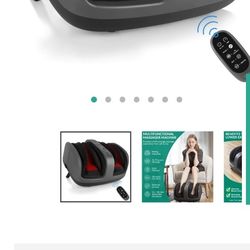 Masajeador de pies y pantorrillas, máquina masajeadora de pies Shiatsu con calor y vibración

