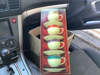 Ceramic Cup and Saucer Set of 4