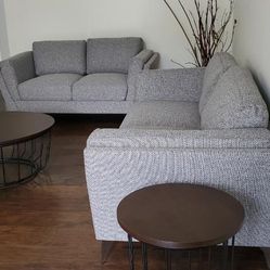 COMFY NEW QUITO GRAY FABRIC SOFA AND LOVESEAT SET ON SALE ONLY $699. IN STOCK, SAME DAY DELIVERY 🚚 FINANCING AVAILABLE 