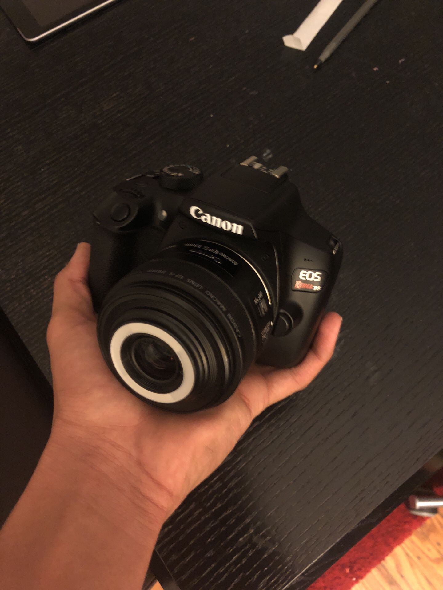 Canon T6, 35mm lens w/ built-in light, 75-300mm lens, Charger, 64gb SD Card