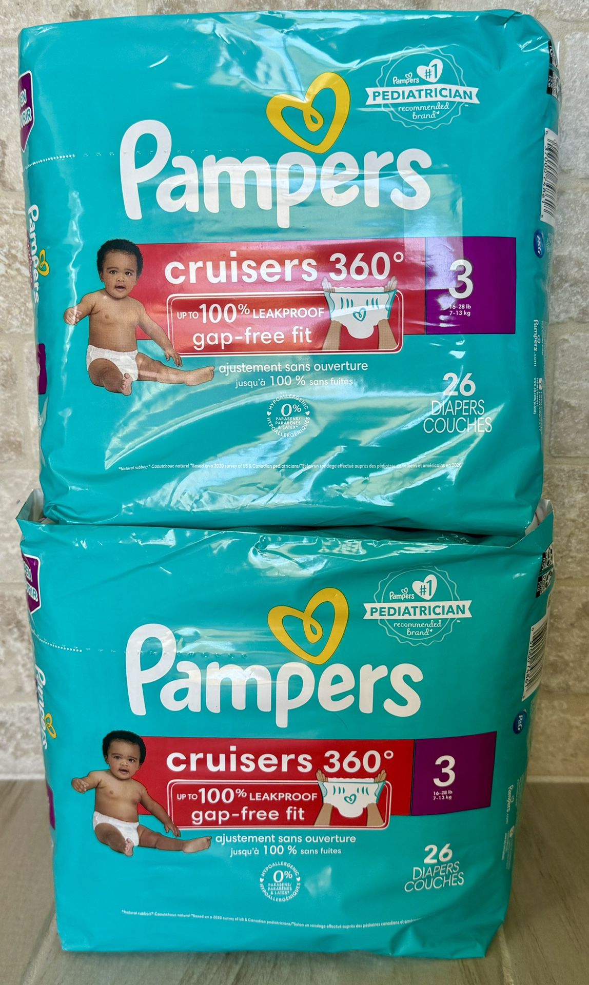 Pampers Cruisers 360 Diapers Size 3, 26 Count