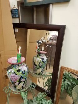 Assorted vintage framed mirrors of all sizes and shapes