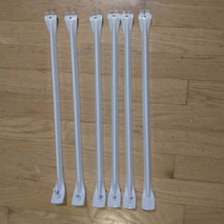 Shelf Support 6 Pcs White Brackets 17 Inch For 12 inch Wired Shelf 