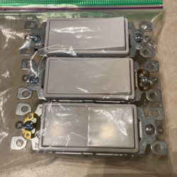 Leviton 15amp Rocker Switch 3pk