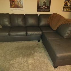Ashley Genuine Leather Sectional 