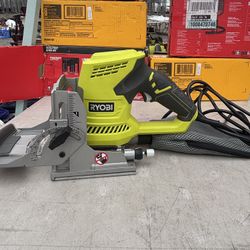 RYOBI 6 Amp Corded AC Biscuit Joiner Kit with Dust Collector and Bag