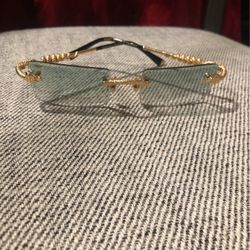 James Oro Green Tint Sunglasses