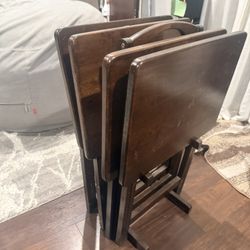 Folding Dining Trays With Holder