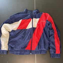 Blue and red Windbreaker 