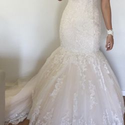 Maggie Sottero Wedding Dress In Ivory And Blush 