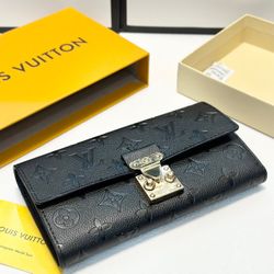 Black Foldable Long Wallet