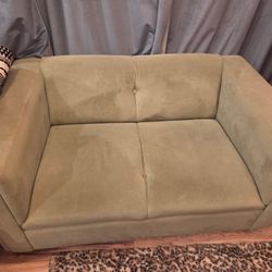 Green Love seat Velvet Couch 