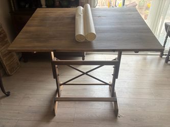 Vintage Wooden Drafting Table