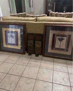 Framed Palm Tree Art Prints Set of 2