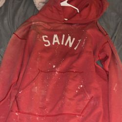Saint Michael distressed hoodie