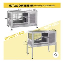 🥨Aivituvin-AIR20-B Rabbit Hutch | Indoor Bunny Cage(Inner Space 7.91ft², $85 👀item in box, need to be assembled by yourself