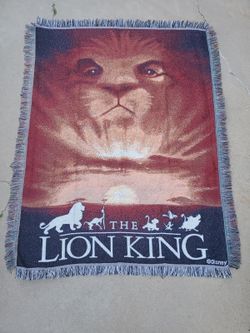 Northwest Disney The Lion King Sunset Simba 48x64 Tapestry Throw Blanket Fringe