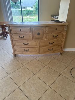 9-Drawer Wood Dresser