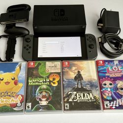 Nintendo Switch Bundle + 4 Games – Pokémon, Zelda, Luigi & L.O.L.!