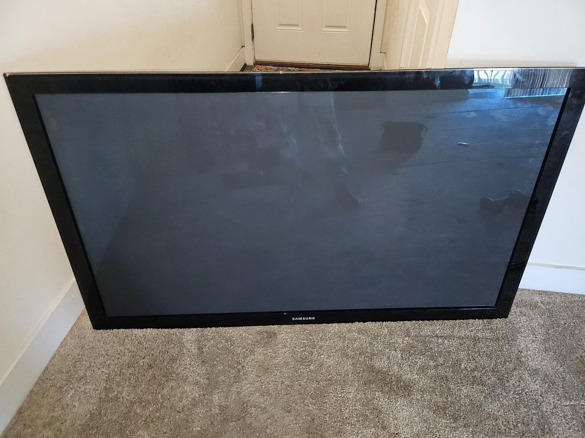 70’ Tv with Glass Stand