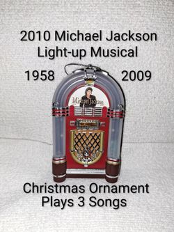 2010 Michael Jackson Light-up Musical Christmas Ornament (Plays 3 Partial Songs)