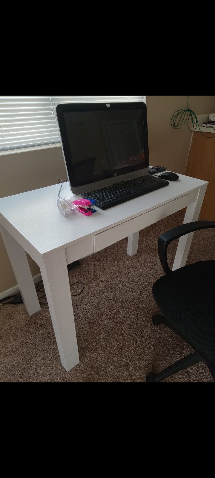 White Desk With Home Office Chair For Sale