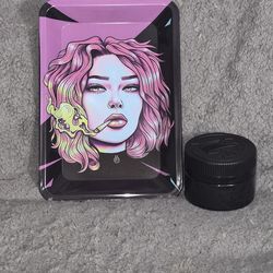 Rolling Tray Starter Kit – Tray, Grinder & Storage Jar