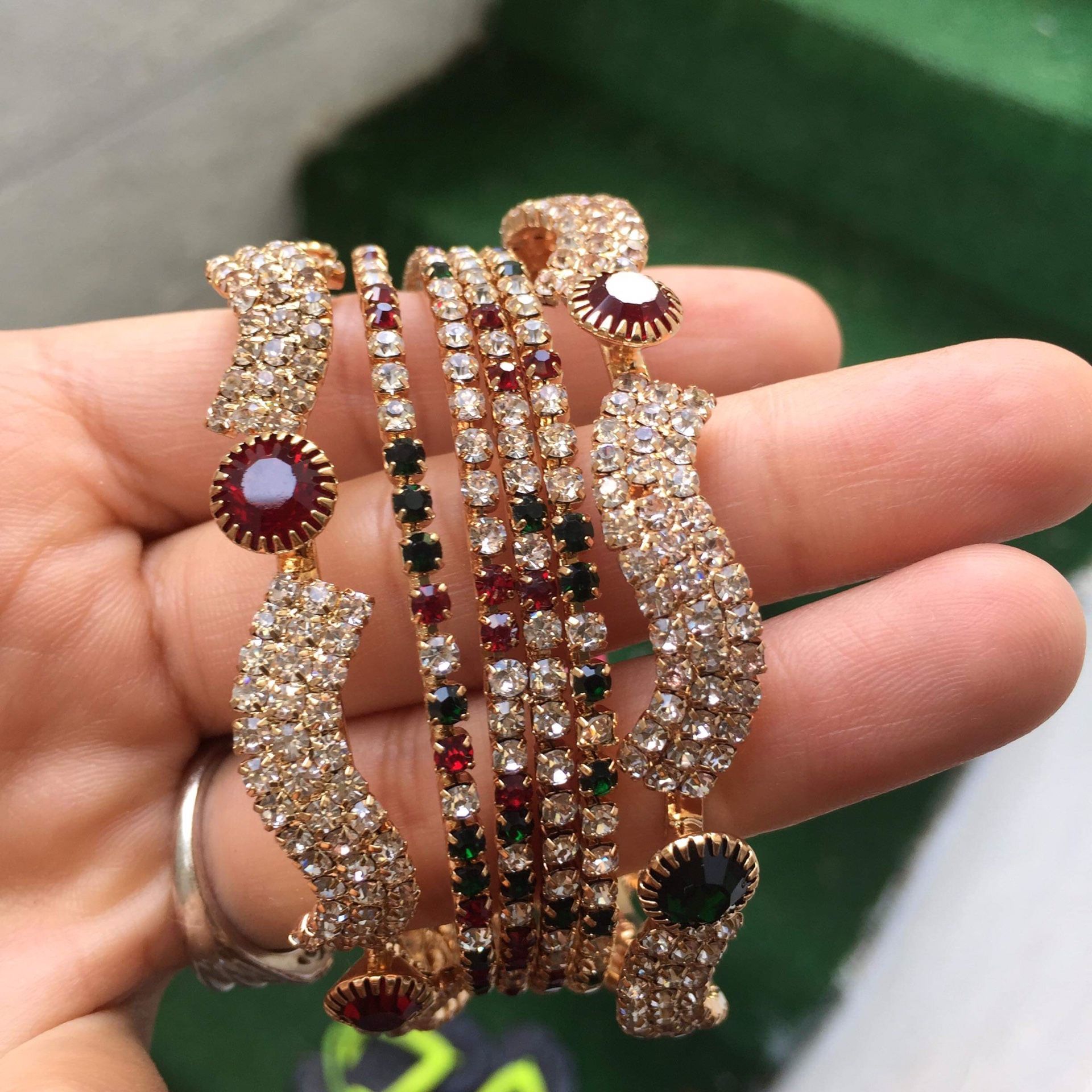 Indian style bangkes bracelet women’s jewelry set