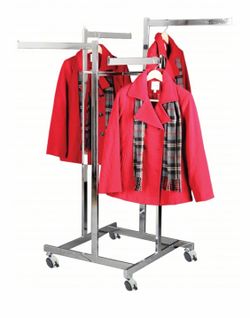 Retail Apparel Rack 4-Way $100.00 For Both