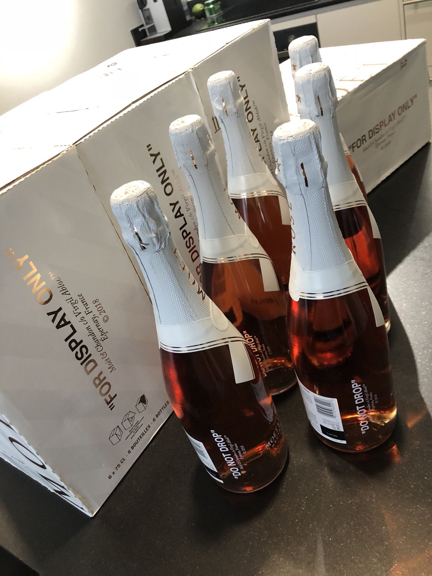 Virgil Abloh | Off-White Moet & Chandon Nectar Imperial Rose Champagne  (2018) | Available for Sale | Artsy