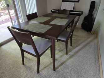 Dining room table and chairs