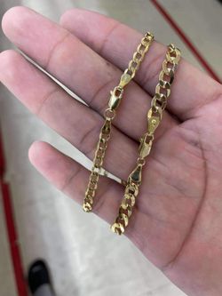 Solid 10k Gold Cuban Bracelet 