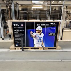 HD247 75Q691F 75” TCL 4k Qled hdr TV floor model 