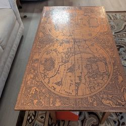 Antique World Map Henricus Hondius Etched On Copper 