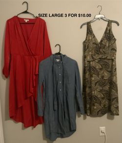 SIZE LARGE 3 FOR $10.00