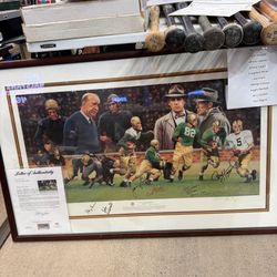 Notre Dame football autographed frame