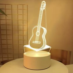 3D Optical Illusion Guitar Lamp 