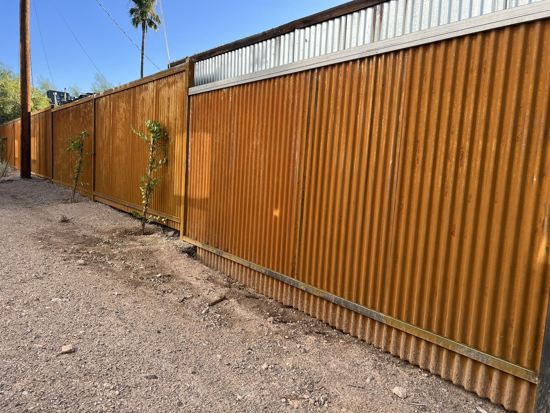 Corrugated Metal Fence