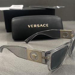 BRAND NEW Very Rare Versace Sunglasses. Smoke grey And Gold 