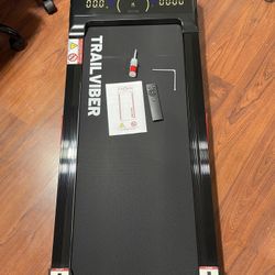 Trailviber Walking Pad Treadmill W/ 12% 9-Level Auto Incline, 450 lbs Capacity RGB LED Screen, Bluetooth Speaker Under Desk Treadmill, Compact Treadmi