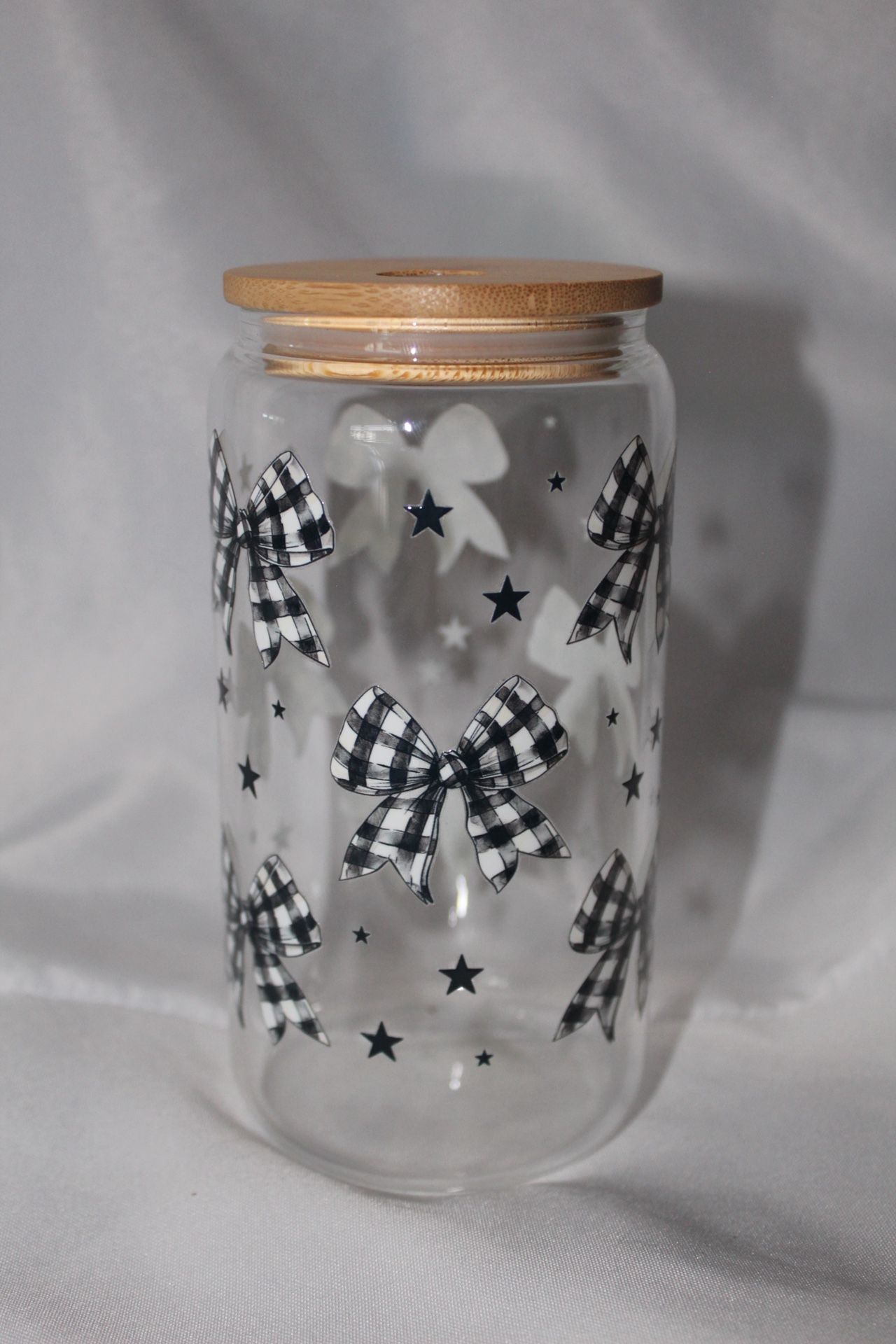 Gingham Bow Cup