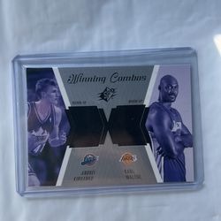 Karl Malone/Andrei Kirilenko warm up patch card