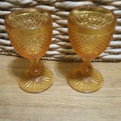 Vintage Mid-century Wine Glasses - Set of 2 