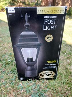 NEW Hampton Bay Outdoor Post Light Black